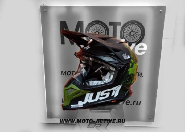 Шлем (кроссовый) JUST1 J39 Kinetic, камуфляж/хаки/черный матовый (2021)